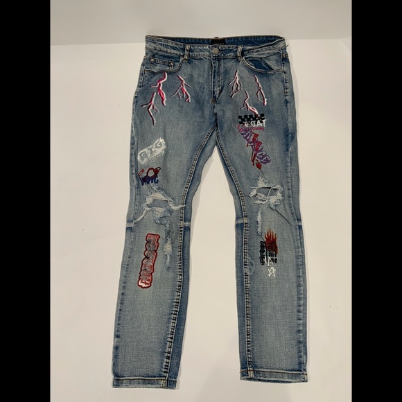Cooper 9 507 "" Chance"" Graphic Jeans Light Wash - Picture 2 of 8